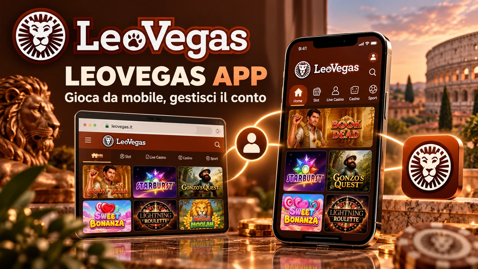 LeoVegas app e accesso dal browser
