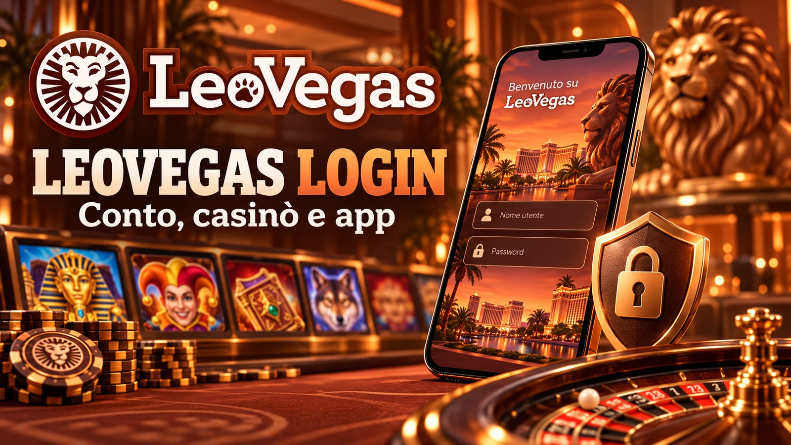 LeoVegas login, conto, casinò e app